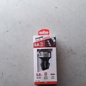Energizer Black USB Car Charger NEW